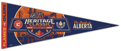Edmonton Oilers vs Calgary Flames NHL HERITAGE CLASSIC 2023 Premium Felt Pennant - Wincraft Inc.
