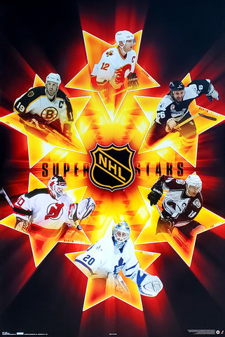 NHL Superstars 2005-06 Poster (Thornton, Iginla, St. Louis, Sakic, Belfour, Brodeur) - Costacos Sports