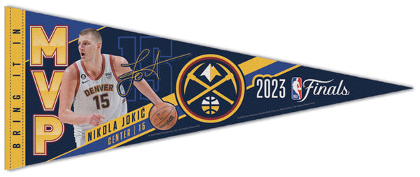 Nikola Jokic Denver Nuggets 2023 NBA Finals MVP Premium Felt Collector's Pennant - Wincraft