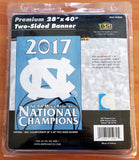 North Carolina Tar Heels 2017 NCAA Men's Basketball CHAMPIONS 28x40 BANNER