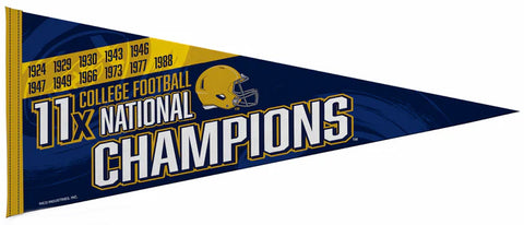 Notre Dame Fighting Irish Football 11-Time NCAA National Champions Felt Pennant - Rico Inc.