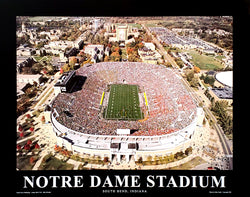Notre Dame Football Stadium "From Above" Premium Poster Print - Aerial Views Inc.