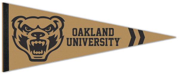 Oakland University Golden Grizzlies Official NCAA Team Logo Premium Felt Pennant - Wincraft Inc.