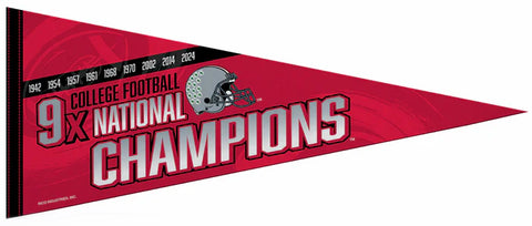 Ohio State Buckeyes Football 9-Time NCAA National Champions Felt Pennant - Rico Inc.