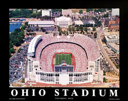 Ohio Stadium "From Above" Buckeyes Football Gameday Poster Print - Aerial Views