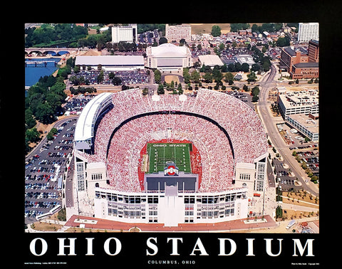 Ohio Stadium "From Above" Buckeyes Football Gameday Poster Print - Aerial Views