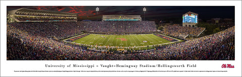 Ole Miss Rebels Football Vaught-Hemingway Stadium Gameday Panoramic Poster Print - Blakeway 2014