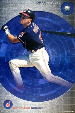 Omar Vizquel "In The Zone" Cleveland Indians Poster - Costacos 2002