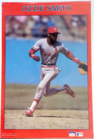 Ozzie Smith St. Louis Cardinals MLB Baseball Action Poster - Starline Inc. 1988