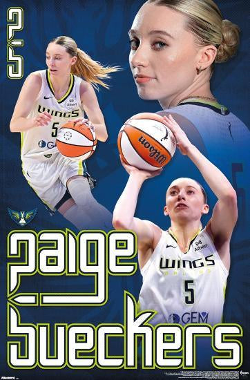 Paige Bueckers "Superstar" Dallas Wings WNBA Women's Basketball Poster - Costacos 2025