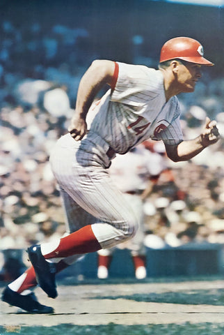 Pete Rose "SI Classic" Cincinnati Reds Baseball Action Poster - Renselaar Corp. 1968