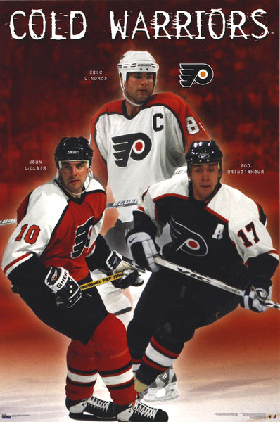 Philadelphia Flyers "Cold Warriors" (Lindros, LeClair, Brind'Amour) Poster - Costacos 1998