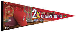 Philadelphia Phillies World Series Champions (1980, 2008) Official MLB Baseball Premium Felt Pennant - Wincraft