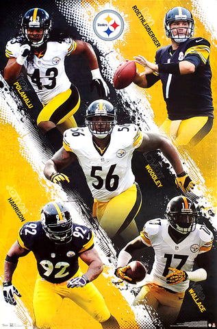 Pittsburgh Steelers "Super Five" (2012) NFL Action Poster - Costacos Sports