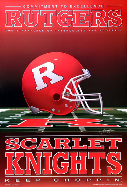 Rutgers Scarlet Knights Football "Keep Choppin'" Poster - Championship Art