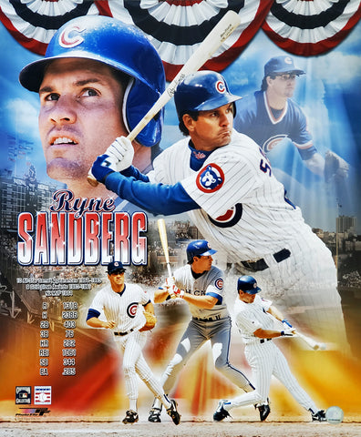 Ryne Sandberg Hall of Fame Commemorative Chicago Cubs Premium 20x24 Poster Print - Photofile Inc.