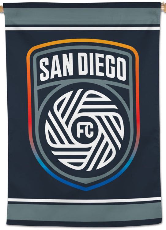 San Diego FC Official MLS Soccer Team Logo 28x40 Wall BANNER - Wincraf
