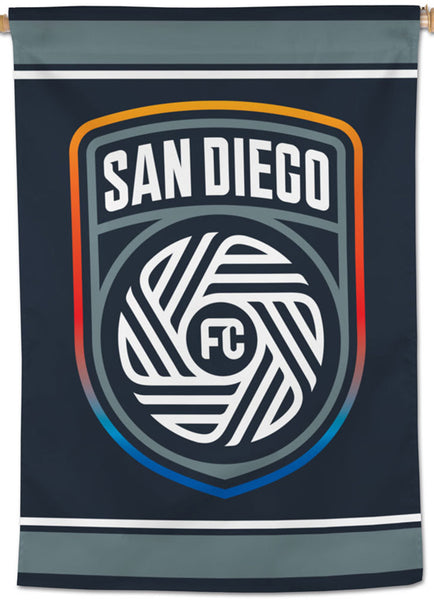 San Diego FC Official MLS Soccer Team Logo 28x40 Wall BANNER - Wincraft
