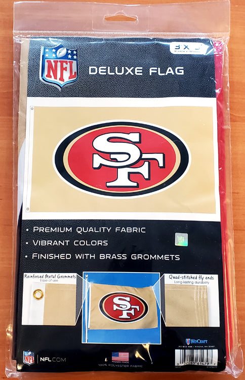 San Francisco 49ers Official NFL Football 3'x5' DELUXE Team Banner