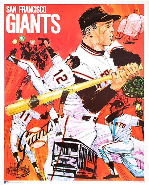 San Francisco Giants Vintage Original MLB Theme Art Poster - ProMotions Inc. 1971