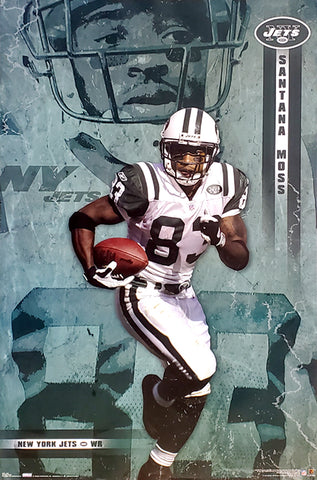 Santana Moss "Superstar" New York Jets NFL Action Poster - Costacos 2004