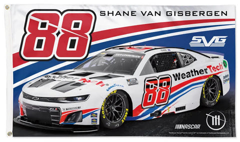 *SHIPS OCTOBER 2025* Shane Van Gisbergen NASCAR WeatherTech #88 Chevrolet Official Deluxe-Edition 3'x5' Flag - Wincraft