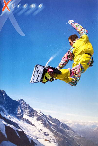 Snowboarding "Extreme" Winter Sports Action Poster - Verkerke Inc.