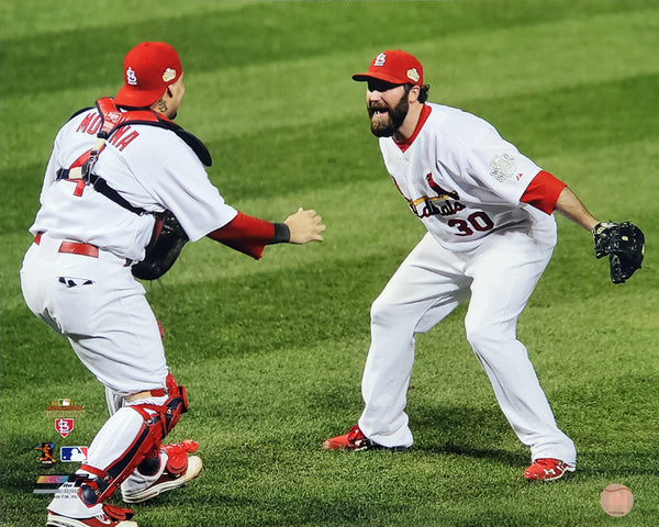 St. Louis Cardinals 2011 World Series Champions Premium Poster (Yadier Molina and Motte Celebrate) - Photofile 16x20