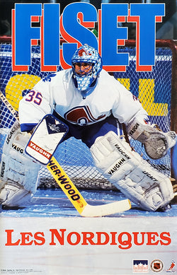 Stephane Fiset "Action" Quebec Nordiques NHL Hockey Poster - Starline 1994