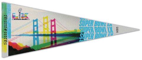Super Bowl LX (San Francisco Bay Area 2026) Official Premium Felt Event PENNANT - Wincraft