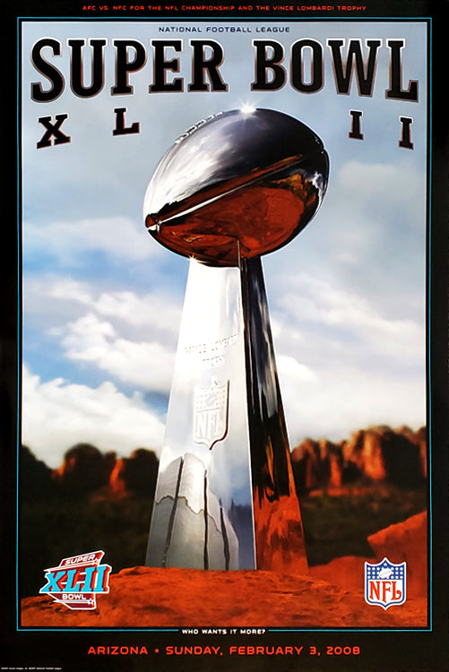 Super Bowl XXV Poster 25 Years of Super Bowl Tickets 22 x 36