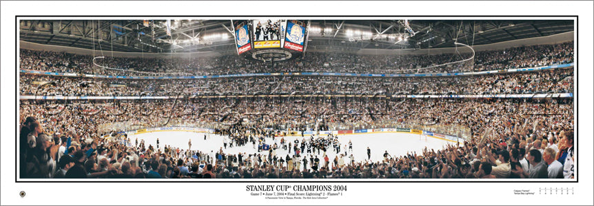 Tampa Bay Lightning 2004 Stanley Cup Champs Panoramic Poster Print