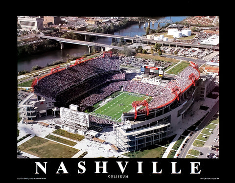 Tennessee Titans Nissan Stadium "From Above" Premium Poster Print - Aerial Views