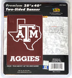 Texas A&M Aggies State-Outline-Style Official 28x40 NCAA Premium Team Banner - BSI Products