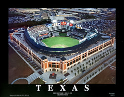 Texas Rangers Ballpark in Arlington "First Night Game" (1994) Poster Print - Aerial Views
