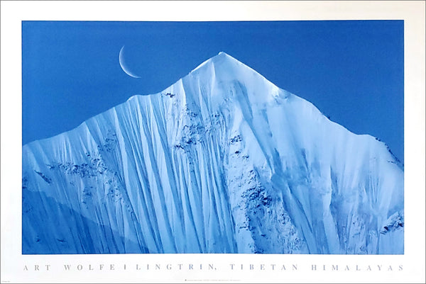 Moonrise over Lingtrin, Tibetan Himalayas by Art Wolfe Premium Poster Print - McGaw 1995