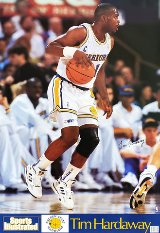 Tim Hardaway "Superstar" Golden State Warriors Sports Illustrated NBA Action Poster - Marketcom 1991