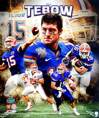 Tim Tebow "Gator Great" Florida Gators Classic Collage Premium 20x24 Poster Print - Photofile Inc.