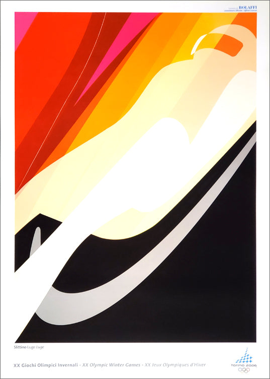 Torino 2006 Winter Olympic Games Luge Official Event Poster 