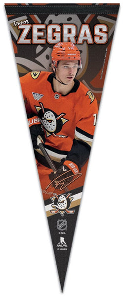 Trevor Zegras Anaheim Ducks Signature Series Premium Felt Collector's Pennant - Wincraft 2025