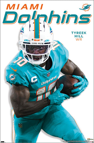 Tyreek Hill "Trailblazer" Miami Dolphins Official NFL Football Wall Poster - Costacos 2023