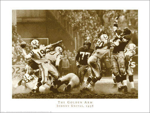 Johnny Unitas "The Golden Arm" (1958 NFL Championship Game) Poster Print - NYGS