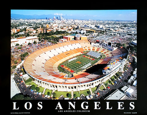 Los Angeles Memorial Coliseum USC Trojans Football "From Above" Poster - Aerial Views Inc.