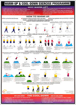 Warm-Up and Cool-Down Fitness Instructional Wall Chart - Chartex