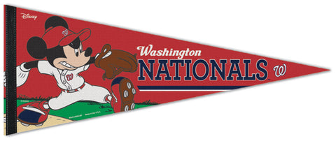 Washington Nationals "Mickey Mouse Flamethrower" Official MLB/Disney Premium Felt Pennant - Wincraft Inc.