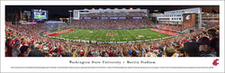 Washington State Cougars Football Martin Stadium Game Night Panoramic Poster Print - Blakeway 2014