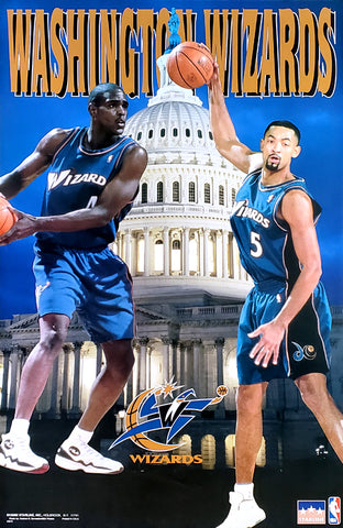 Chris Webber and Juwan Howard "United" Washington Wizards NBA Action Poster - Starline 1998
