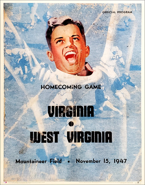 West Virginia Football 1947 Vintage Program Cover Poster Print - Asgard Press