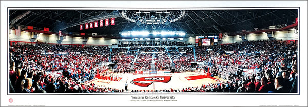 Western Kentucky Basketball (EA Diddle Arena) Panoramic Poster (13.5" x 39") - Everlasting Images