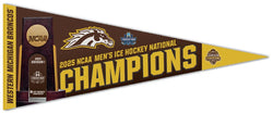 Western Michigan Broncos 2025 NCAA Men's Hockey National Champions Premium Felt Pennant - Wincraft